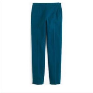 Teal Cotton J Crew Martie Pants